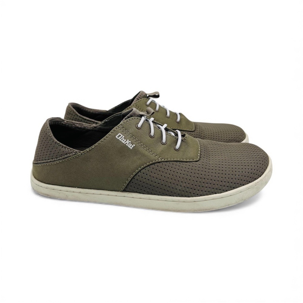 OluKai Men's Nohea Moku No Tie Boat Shoes Clay Tapa Size 40 MSRP $120